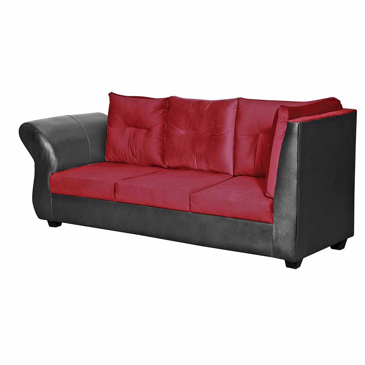 Sofá Seccional Diseño A&M Home Emma Derecho 5 Cuerpos Burdeo