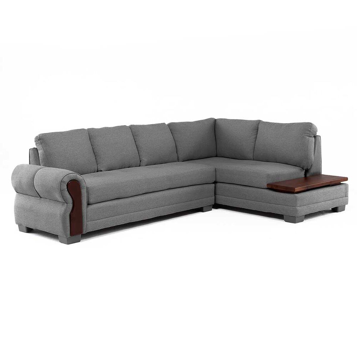 Sof&aacute; Seccional Living Factory Michigan 6 Cuerpos Gris