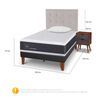Cama Europea CIC 1,5 Plazas New Ortopedic + Respaldo Tigris + Velador + Almohada Viscoel&aacute;stica