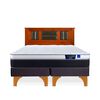 Cama Europea Flex 2 Plazas Nexus Base Dividida + Respaldo Lorraine