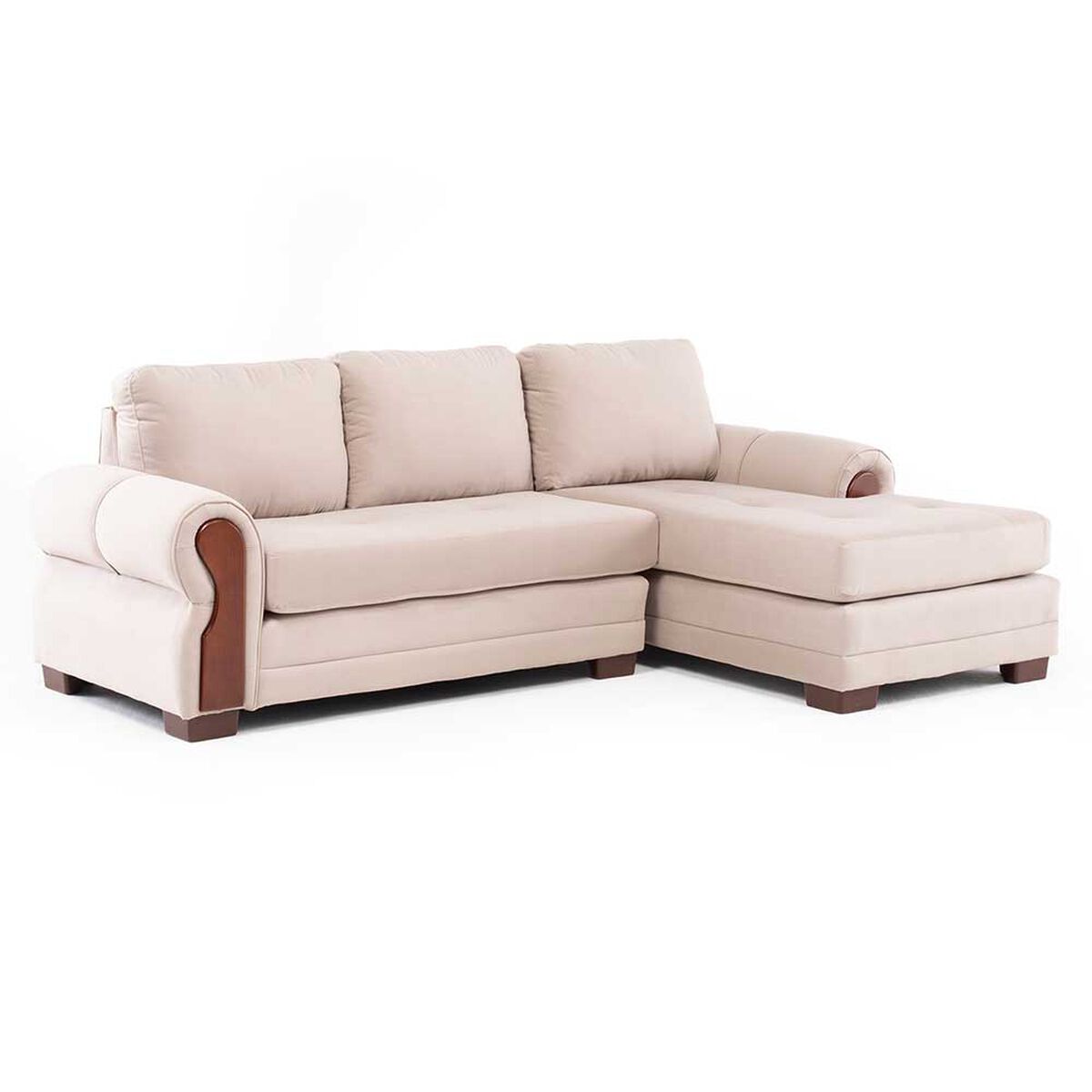 Sof&aacute; Seccional Living Factory Oregon 4 Cuerpos Beige