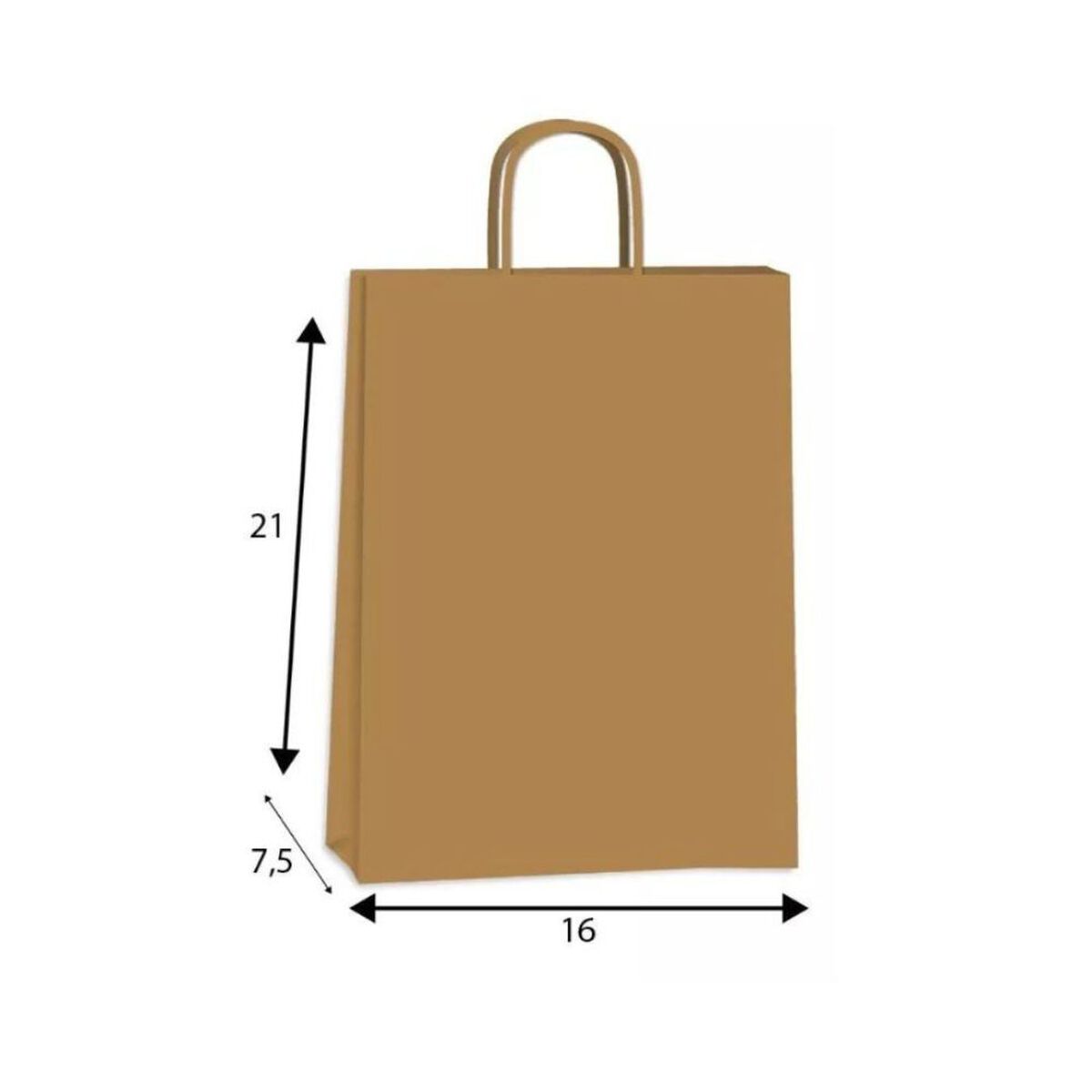 Bolsa Kraft De Gaune Asa Marrón 50 Unidades