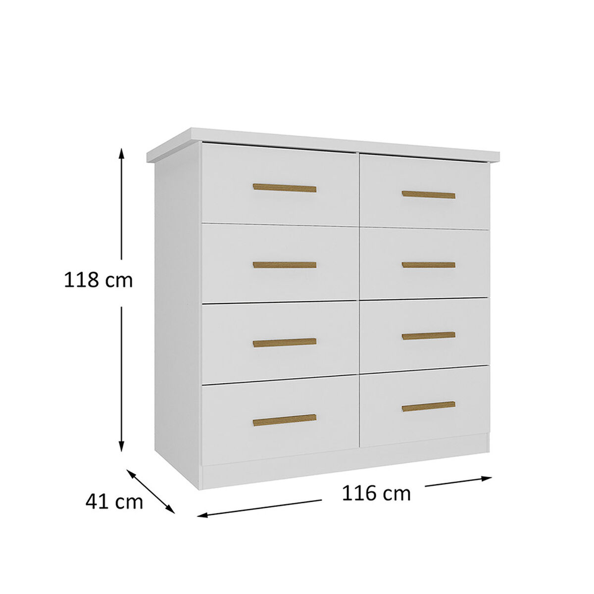 C&oacute;moda Di Poretti Design Magnuns 8 Cajones Blanco