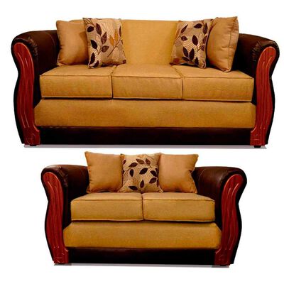 Imagen 1 del producto Juego de Living Elegant Detail Girona Sofá 3 Cuerpos + Sofá 2 Cuerpos Beige