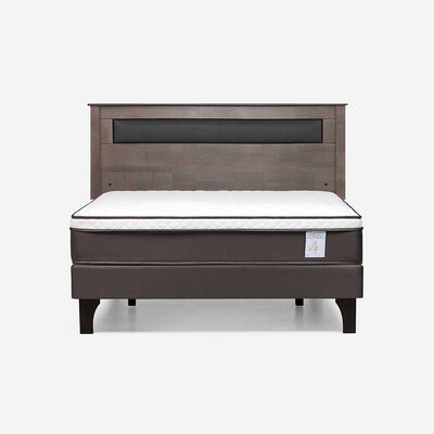 Imagen 1 del producto Combo Cama Europea Rosen 2 Plazas New Style 4 Plus BN + Respaldo Ferrara