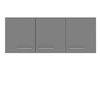 Mueble de Cocina Aereo Vekkahome Opie 3 Puertas Gris