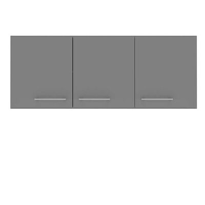 Mueble de Cocina Aereo Vekkahome Opie 3 Puertas Gris