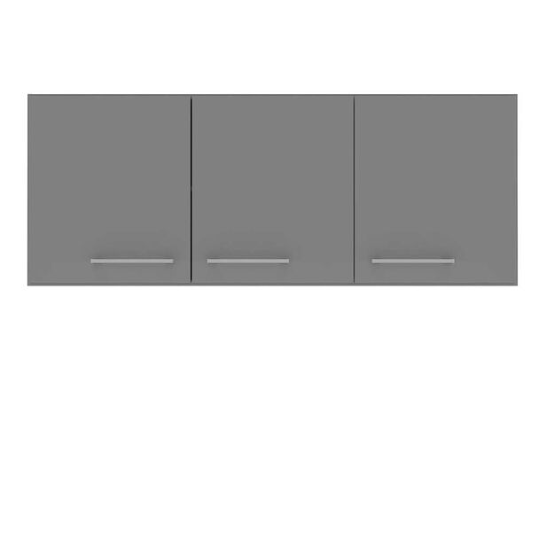 Mueble de Cocina Aereo Vekkahome Opie 3 Puertas Gris