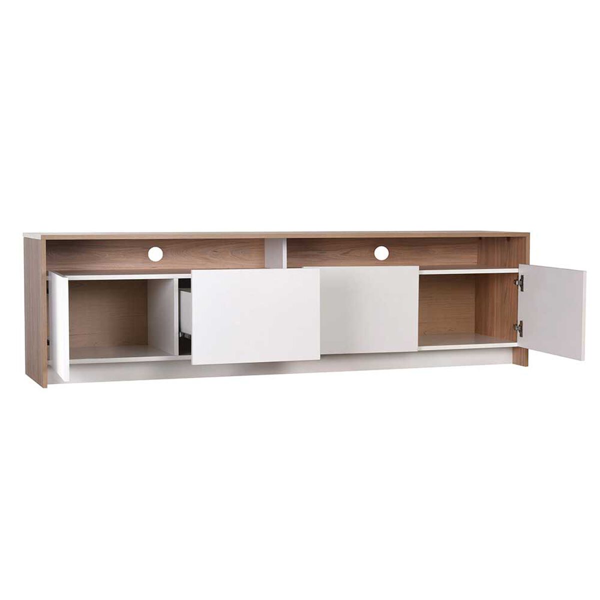 Rack TV CIC Colbun Olmo Blanco Hasta 70"