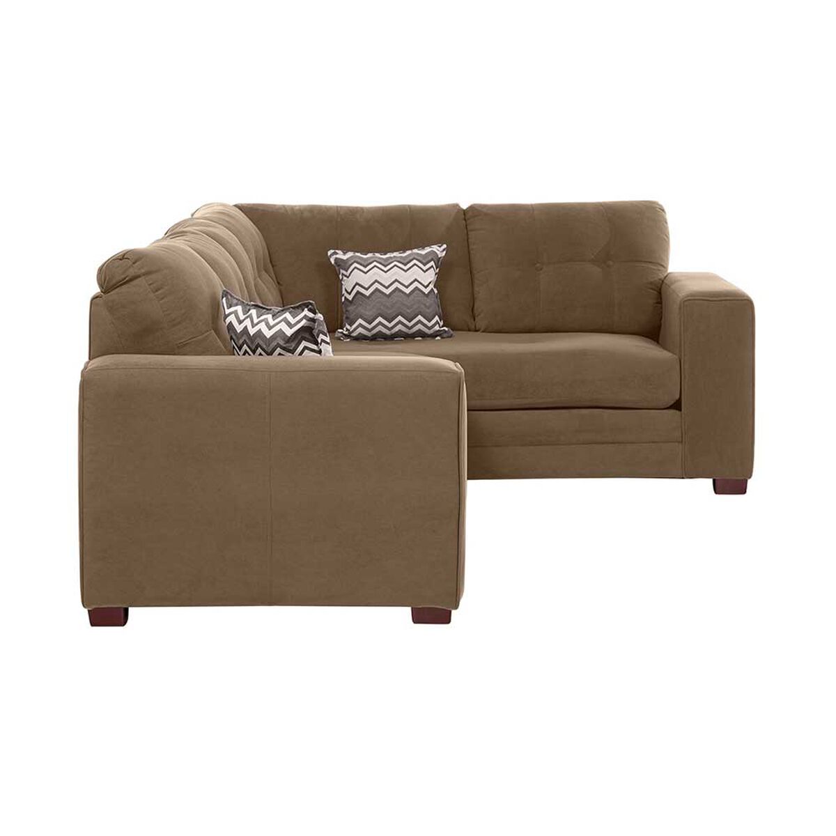 Sof&aacute; Seccional Derecho Living Factory Dubai 5 Cuerpos Chocolate