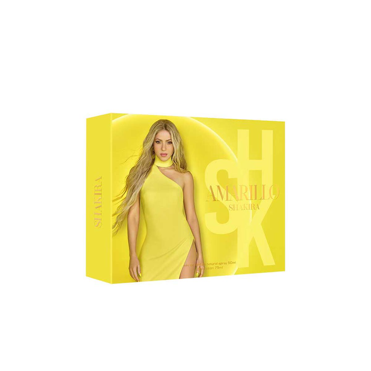 Set Perfume Shakira Mujer Amarillo Loci&oacute;n Corporal 75 ml + EDP 50 ml