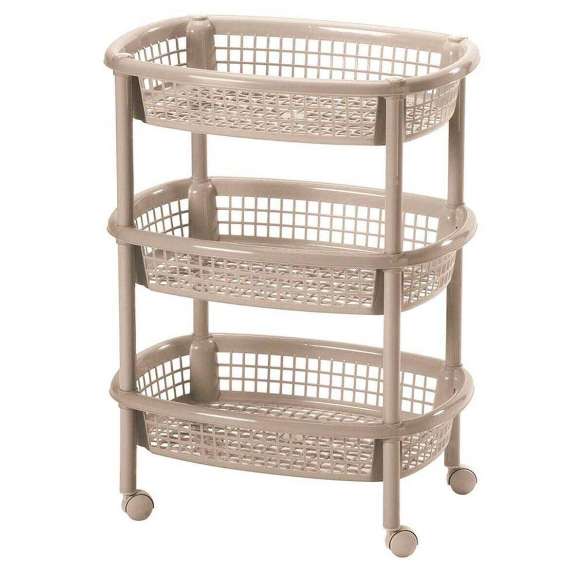 Canasta Movil Ovalada Rimax Taupe