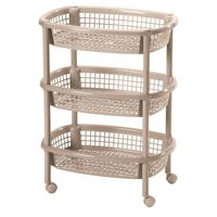 Canasta Movil Ovalada Rimax Taupe