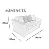 Sofá Elegant Detail Minesota 3 Cuerpos Gris