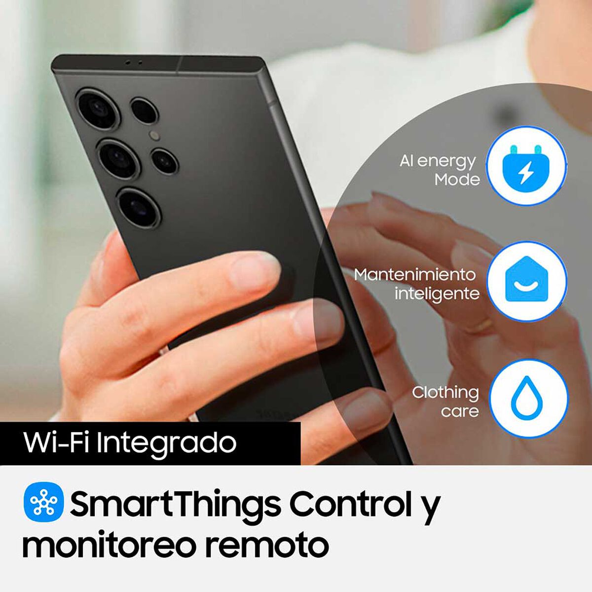 Lavadora Secadora Samsung WD12FG6B34BEZS 12/8 kg. Blanca WiFi