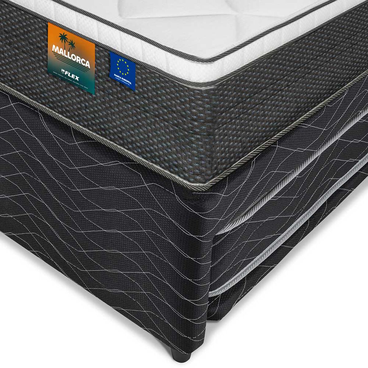 Cama Nido Flex 1,5 Plazas Mallorca + Respaldo + Velador Juvenil