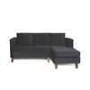 Sofá Seccional Barra Design Mila Derecho 3 Cuerpos Negro