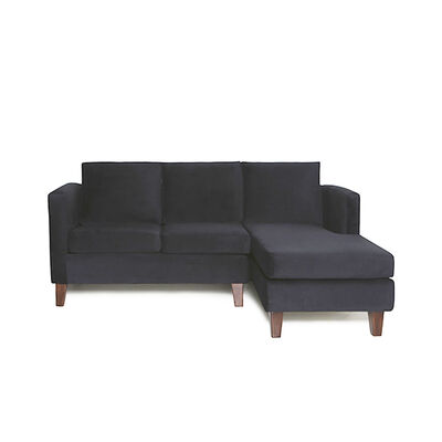 Sofá Seccional Barra Design Mila Derecho 3 Cuerpos Negro