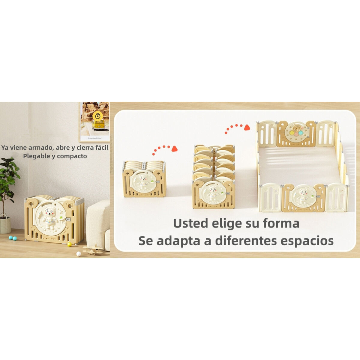 Corral Bebé 160x191cm con Accesorios Lubabycas