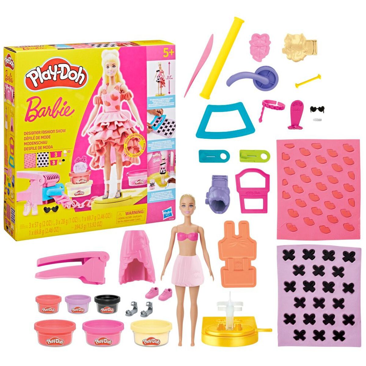 Set de Masa Moldeable Desfile de Moda Crea Ropa Barbie Play Doh