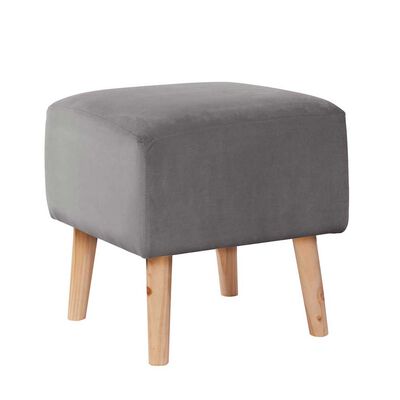 Pouf Latam Home Burdeos Tela Velvet Gris