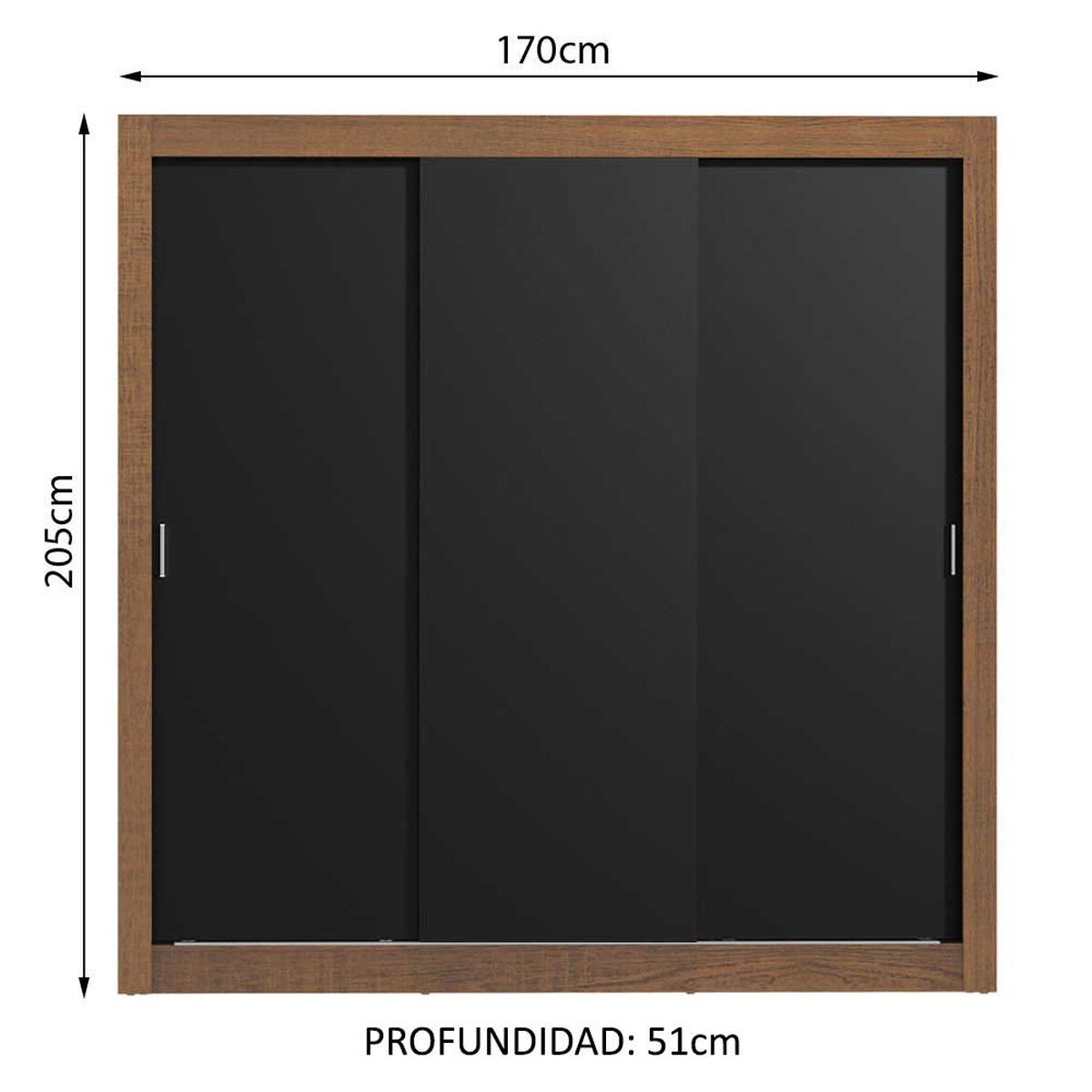 Closet Vekkahome Monaco 3 Puertas Bicolor