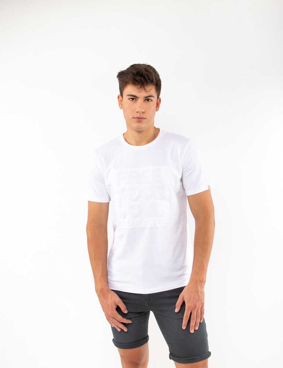 Polera Relieve Manga Corta Hombre Fiorucci