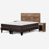 Cama Europea Rosen Base Dividida 2 Plazas Ergo T + Respaldo + 2 Veladores
