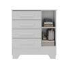 C&oacute;moda Di Poretti Design Catavento 4 Cajones 1 Puerta Blanco