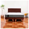 Cama Europea Latam Home Base Dividida 2 Plazas Zen Best Chocolate + Respaldo