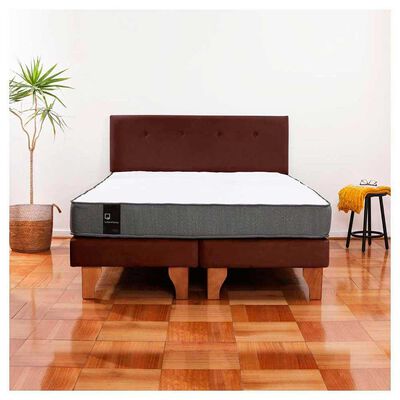 Imagen 1 del producto Cama Europea Latam Home Base Dividida 2 Plazas Zen Best Chocolate + Respaldo