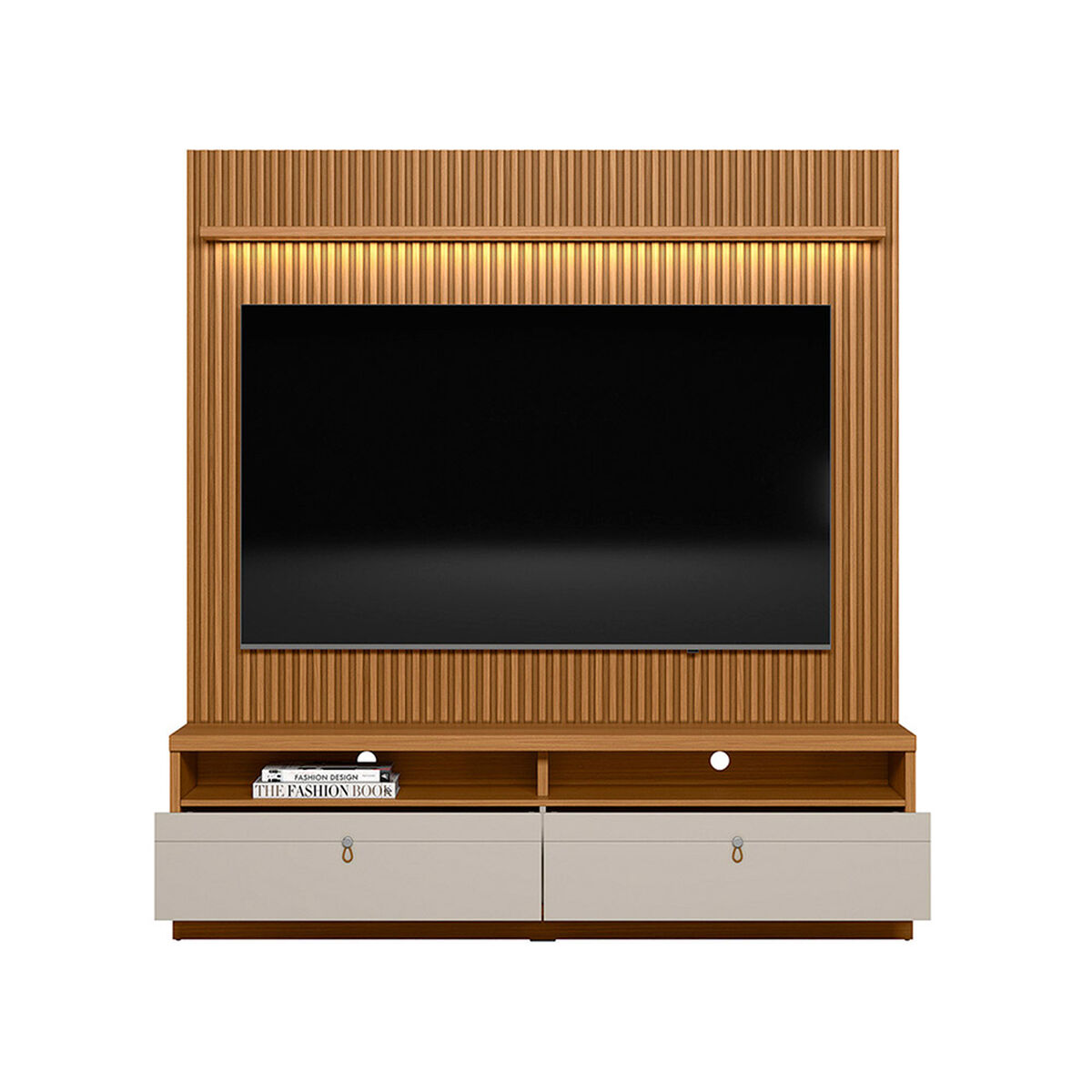 Home TV Di Poretti Design Ouro TV Hasta 75" Caf&eacute; Claro