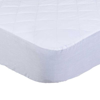 Cubrecolchón Mashini Linea Hotel 1,5 Plazas Liso Blanco