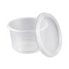 Pote Liso Pet con Tapa Transparente De Gaune 16oz