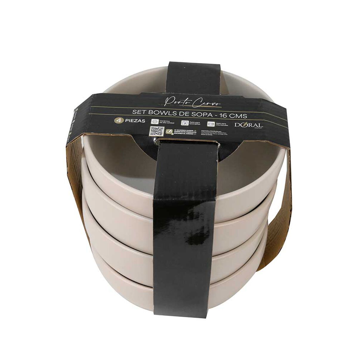 Set 4 Bowls Sopa Doral Porto Servo Crema