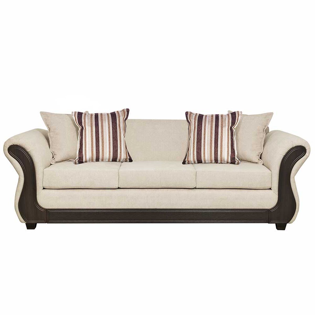 Juego de Living Innovamuebles Palermo Sofá 3 Cuerpos + Sofá 2 Cuerpos Beige