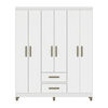Clóset Vekkahome Coimbra 6 Puertas 2 Cajones Blanco Clóset Vekkahome Coimbra 6 Puertas 2 Cajones Blanco