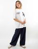 Polera Oversized Con Estampado Manga Corta Mujer Icono