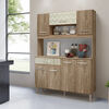 Mueble de Cocina Vekkahome Boom 7 Puertas 1 Cajón Café