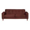 Sof&aacute; Latam Home Salermo Tela Velvet 3 Cuerpos Chocolate