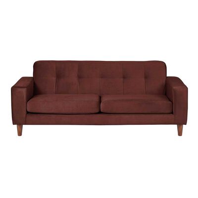 LATAM HOME Sofá Latam Home Salermo Tela Velvet 3 Cuerpos Chocolate