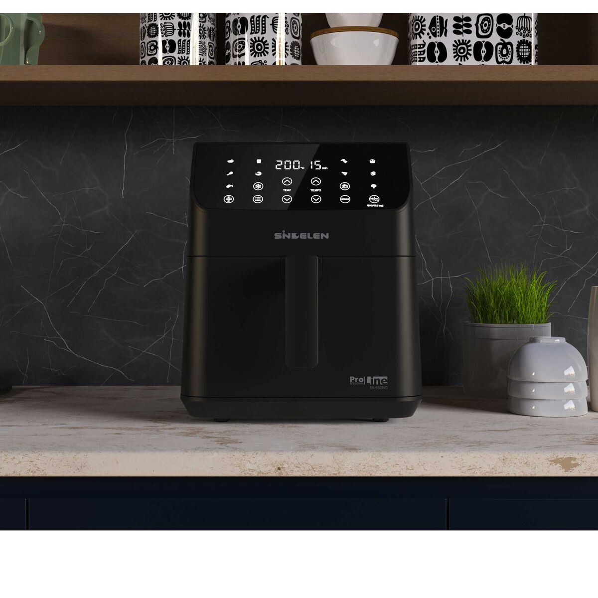 Freidora De Aire Sindelen Fa-650Ng 6,5 L