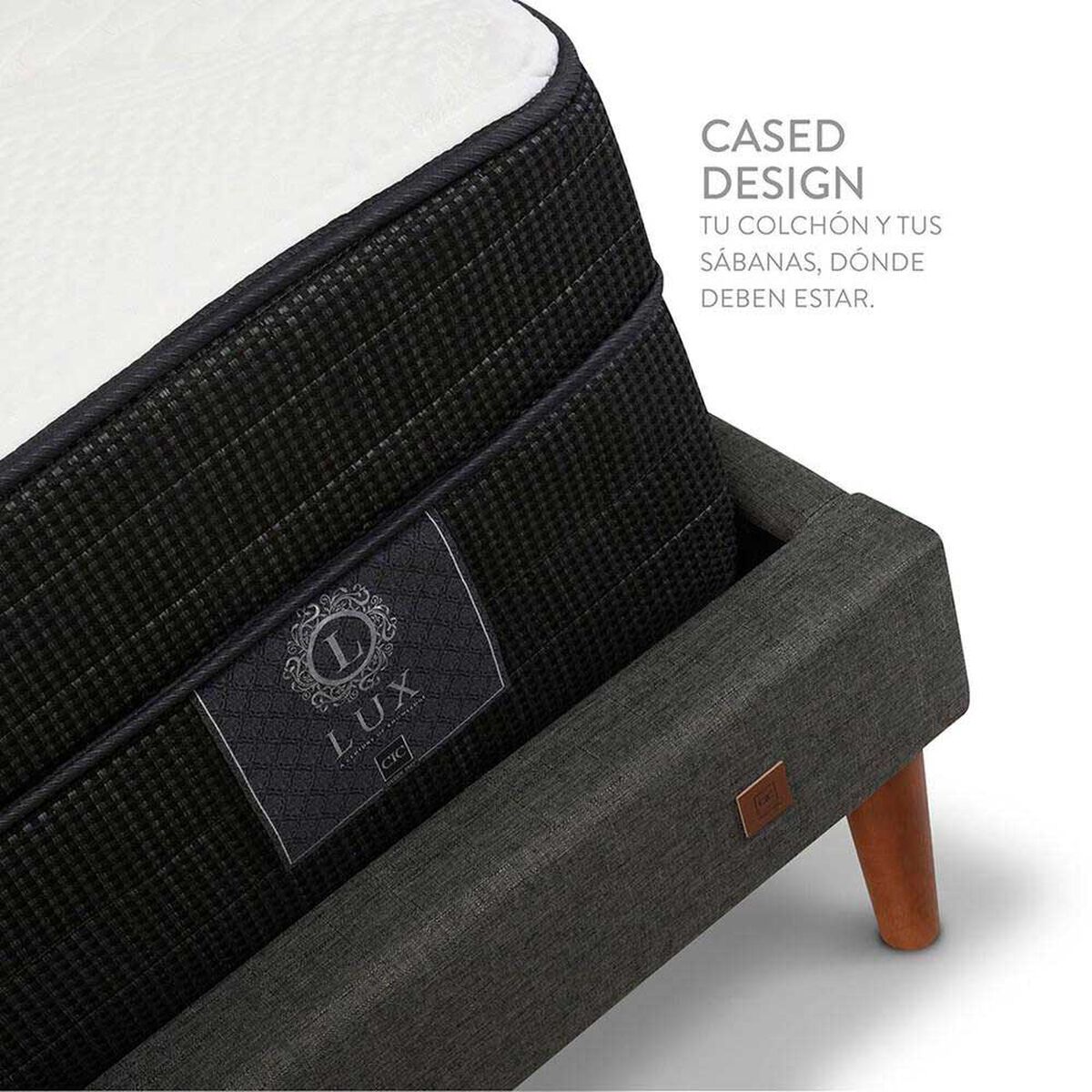 Cama Europea CIC 2 Plazas Curve Lux