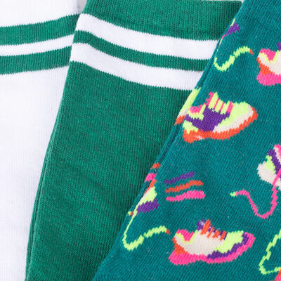 Imagen 2 del producto Pack 3 Calcetines Mujer Icono Verde