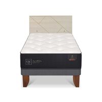 Cama Europea CIC 1,5 Plazas Premium + Respaldo Villarrica Alpino