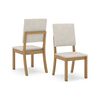 Juego de Comedor Home Mobili Dora 4 Sillas Blanco Off Café