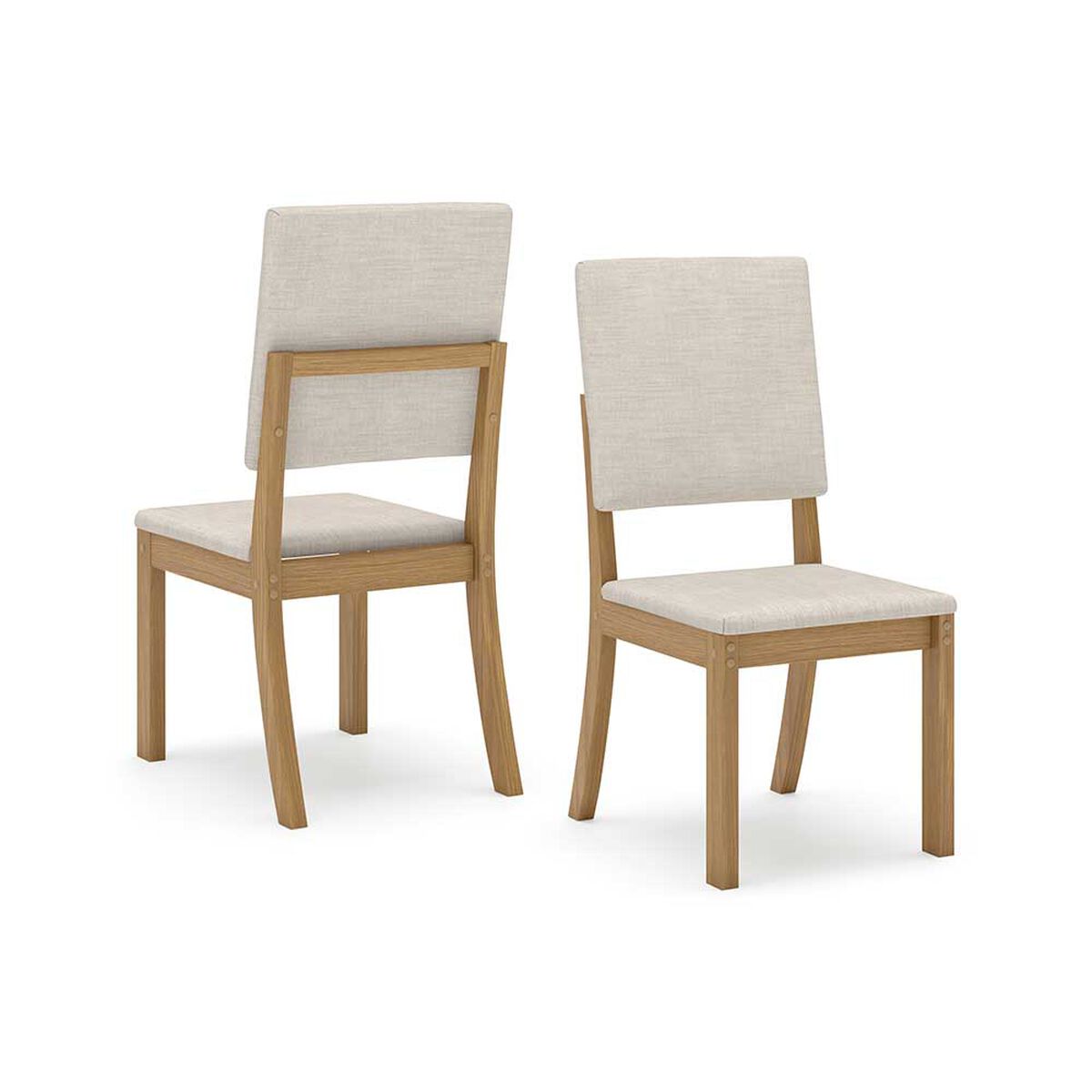 Juego de Comedor Home Mobili Dora 4 Sillas Blanco Off Café