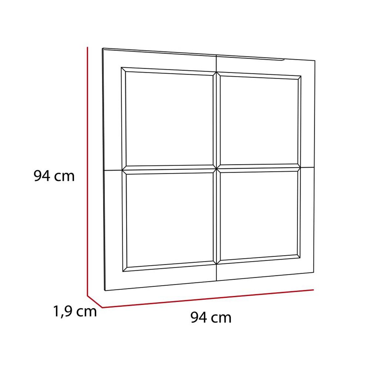 Espejo de Vidrio TuHome Bela 38 x 38 cm