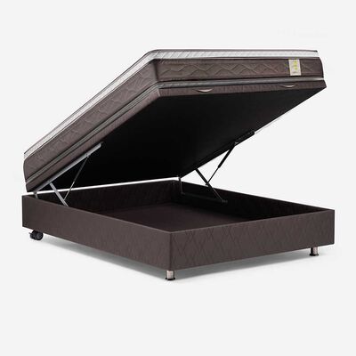 Imagen 2 del producto Boxet Rosen 2 Plazas New Style 4 Plus + Respaldo + 2 Veladores Tabor Caramelo