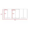 Mueble de Cocina TuHome 1,50 Vidrio 6 Puertas Miel Plomo